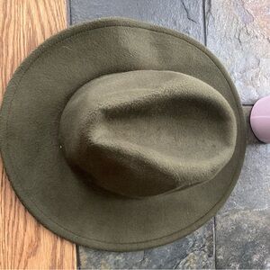 Olive Green Fedora Hat size 57